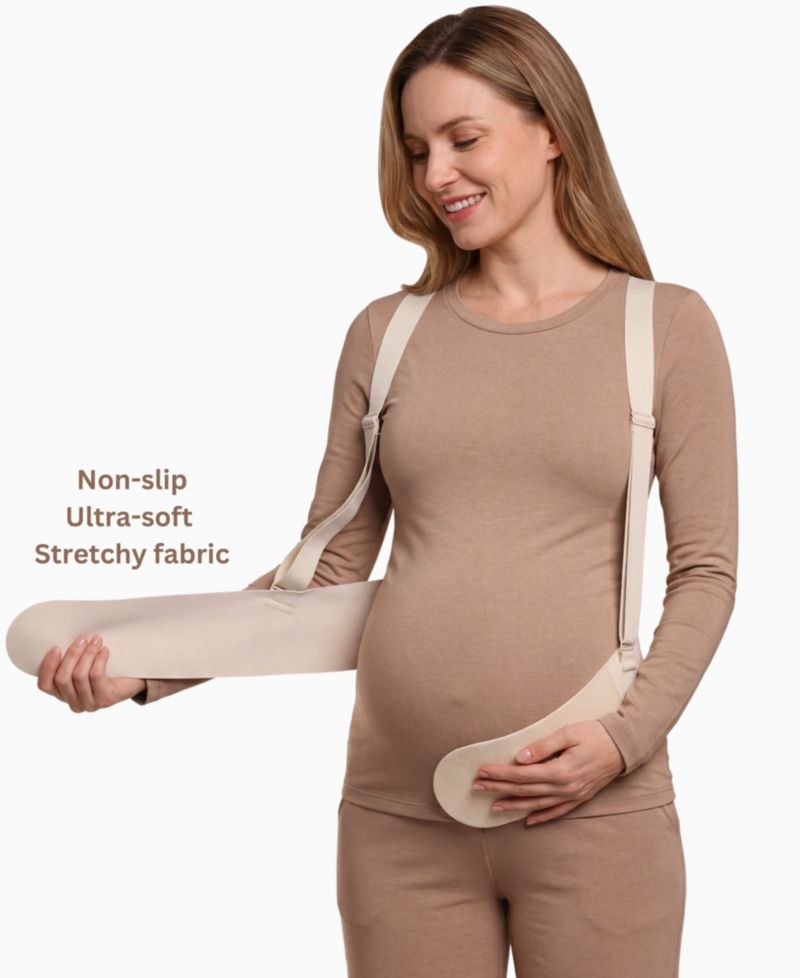 Seamless Maternity Support Belt with Back Stay