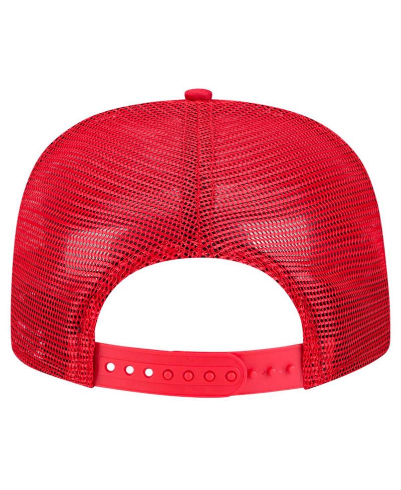Men's Red Los Angeles Angels Tone Foam Meshback Golfer Snapback Hat