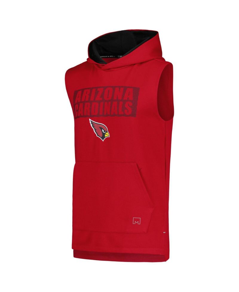 Men's Cardinal Arizona Cardinals Marathon Sleeveless Pullover Hoodie
