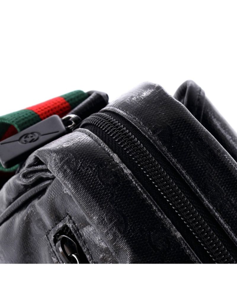 Small Web Buckle Messenger Bag GG Coated Canvas