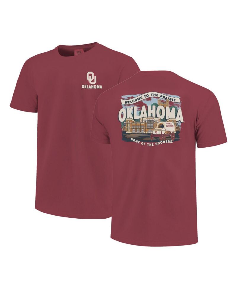 Big Boys and Girls Crimson Oklahoma Sooners Local Campus Scene T-Shirt