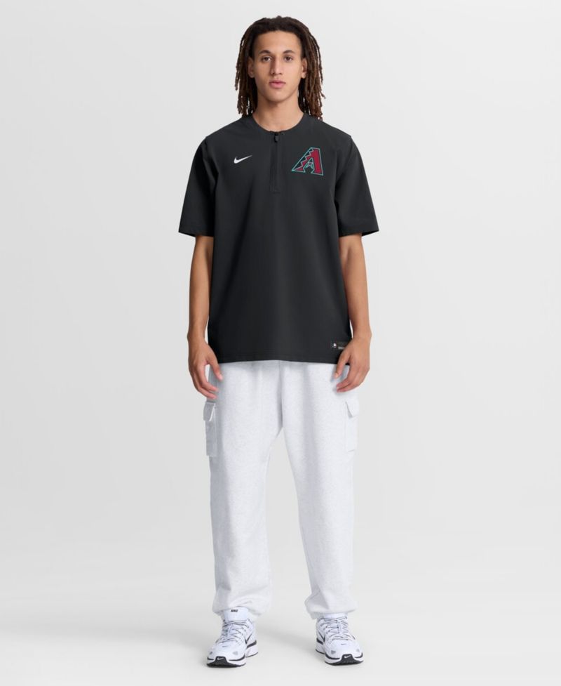 Men's Black Arizona Diamondbacks Authentic Collection Dri-FIT Quarter-Zip Windshirt