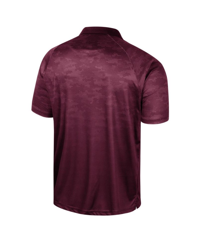Men's Maroon Minnesota Golden Gophers Honeycomb Raglan Polo Shirt