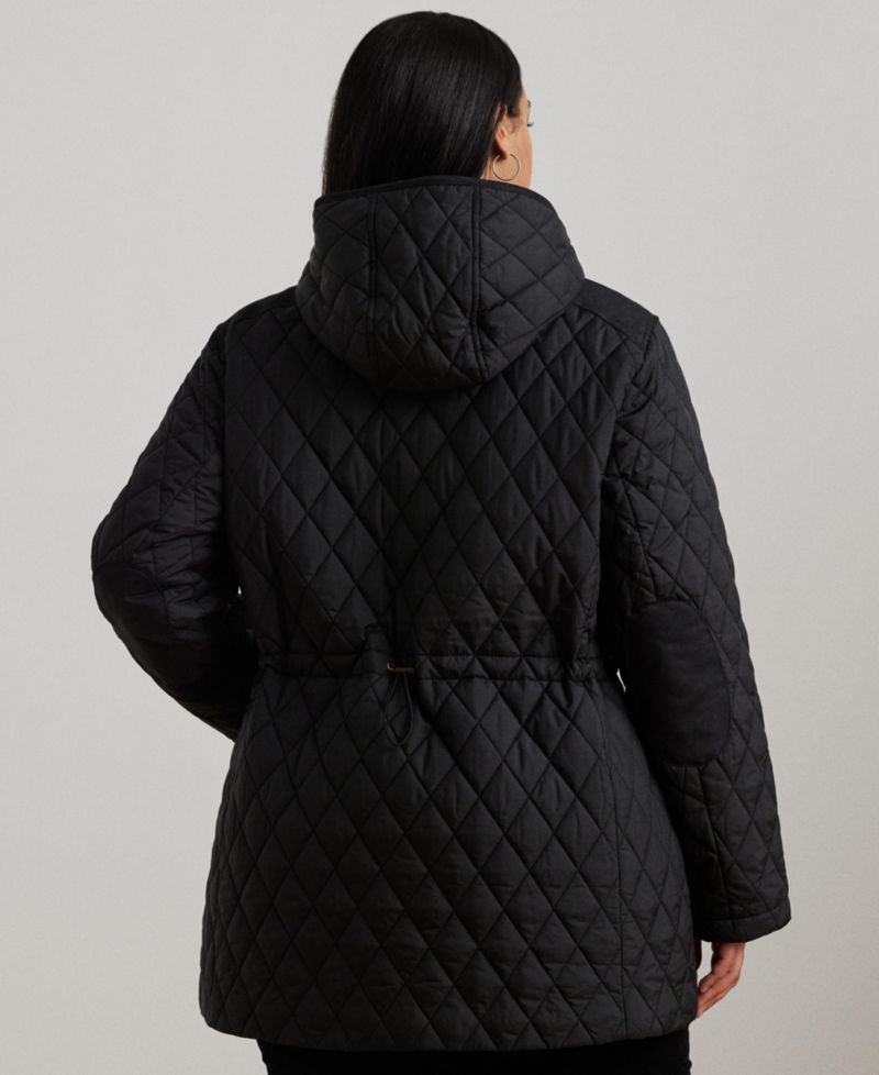 Plus Size Hooded Anorak Quilted Coat, Created for Macy's