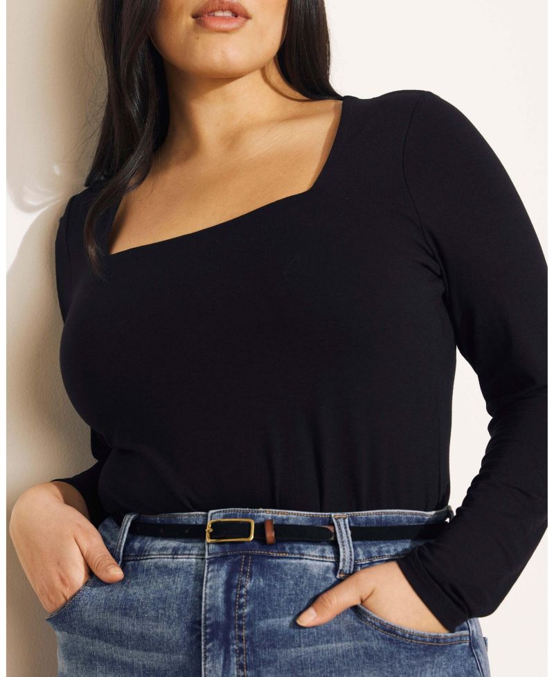 Plus Size Agatha Liquid Jersey Top