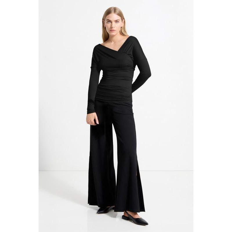 Women's Jisoo V-Neck Ruched-Side Convertible Jersey Top