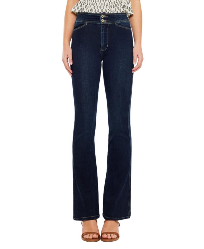 Women's Seren High Rise Exposed Button Bootcut Jeans