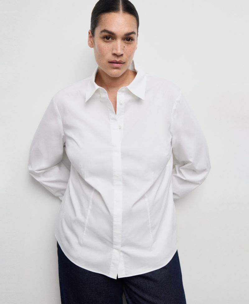 Women's Slim-Fit Poplin Shirt
