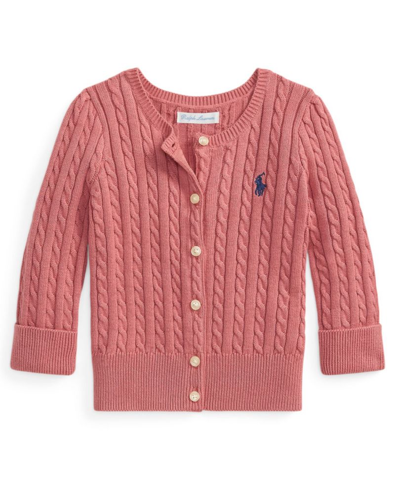 Baby Girls' Mini Cable Cotton Cardigan