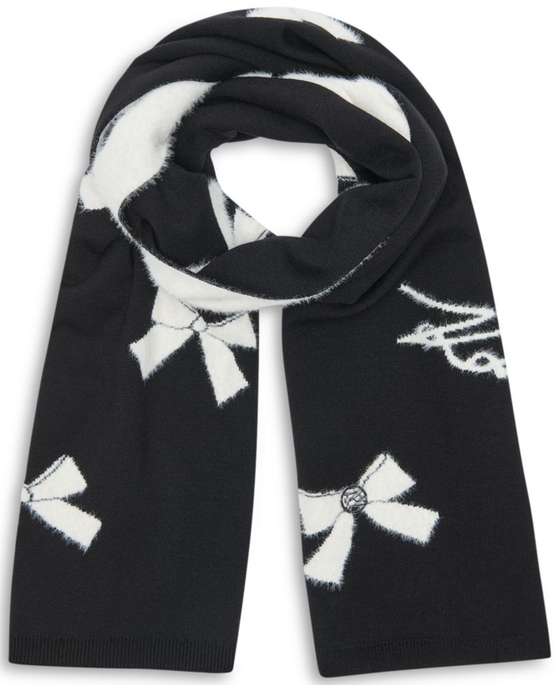 Fuzzy Bows Scarf