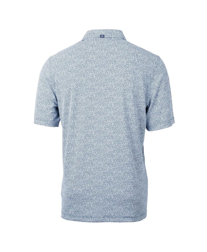 Men's Navy Cleveland Guardians Virtue Eco Pique Botanical Print Polo