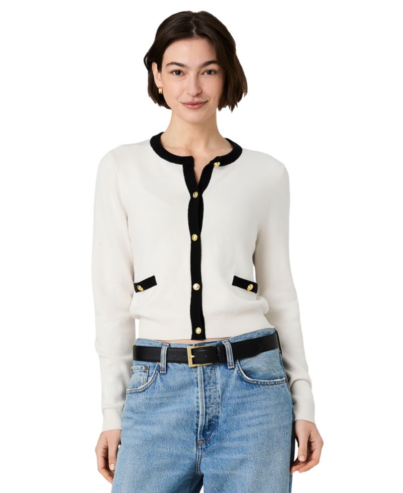 Women's Button-Front Fitted Cardigan