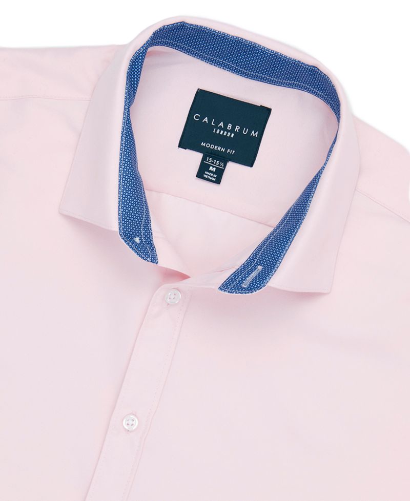 Men's Regular Fit Solid Wrinkle Free Performance Dress Shirt