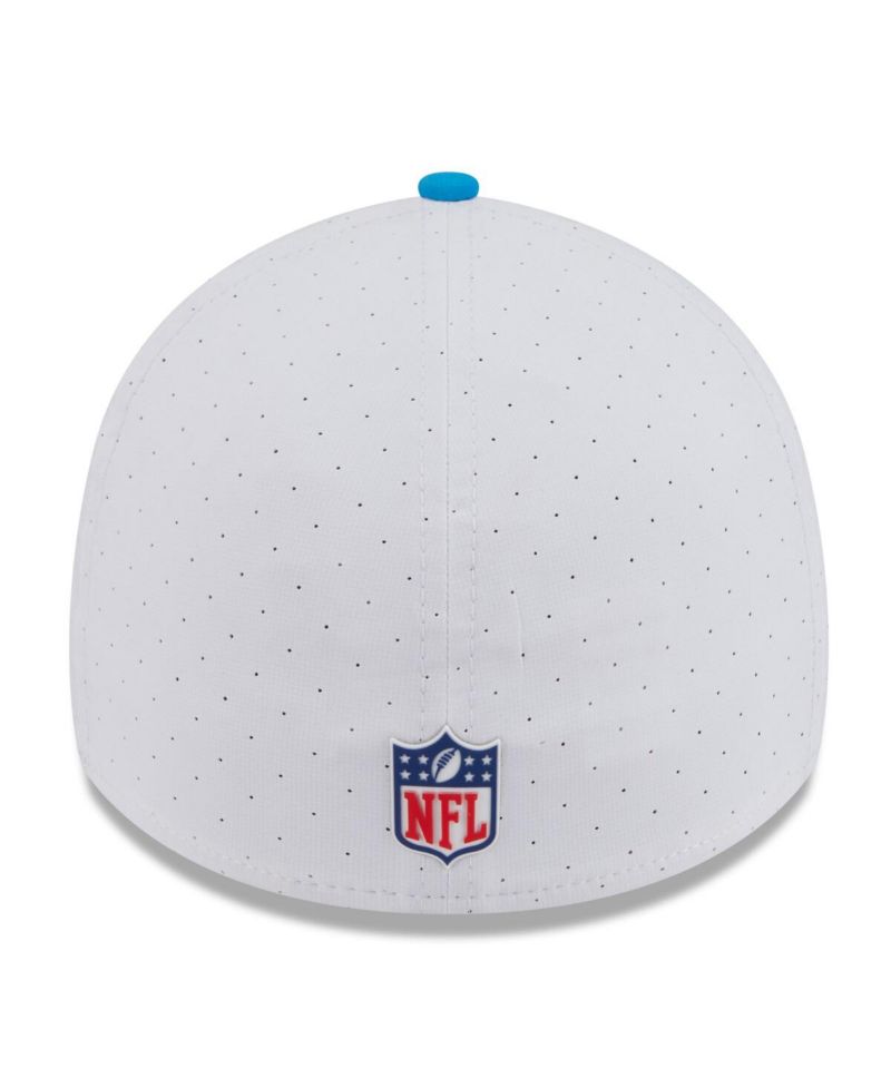 Men's White/Blue Carolina Panthers 2025 NFL Training Camp 39THIRTY Flex Hat