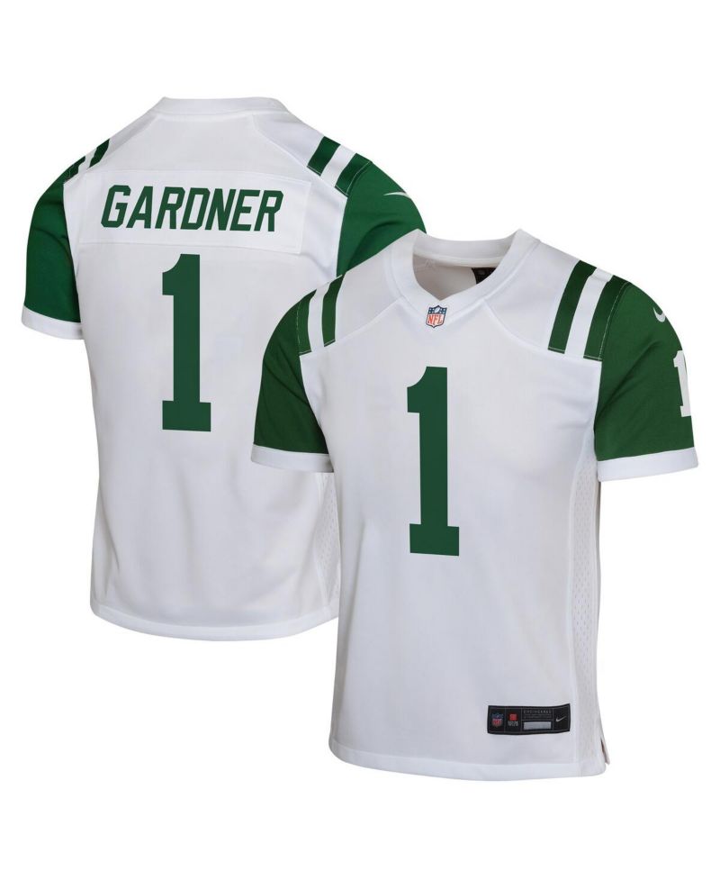 Big Boys and Girls Ahmad Sauce Gardner White New York Jets Classic Alternate Game Jersey
