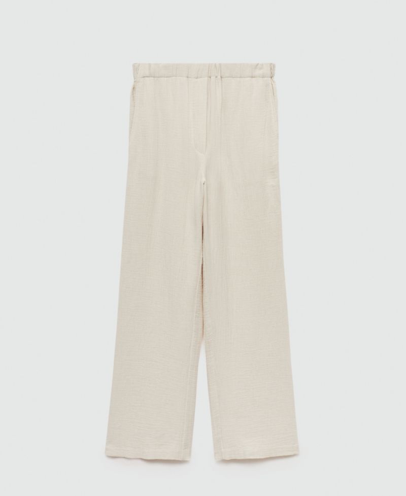 Women's Cotton Wide Leg Trousers