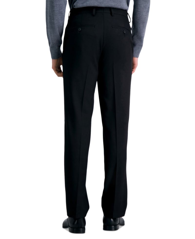 Men’s Premium Comfort Straight-Fit 4-Way Stretch Wrinkle-Free Flat-Front Dress Pants