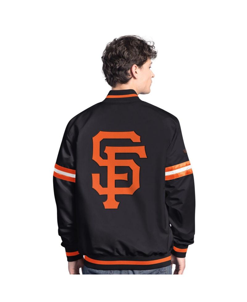 Men's Black San Francisco Giants Scout Full-Snap Varsity Jacket
