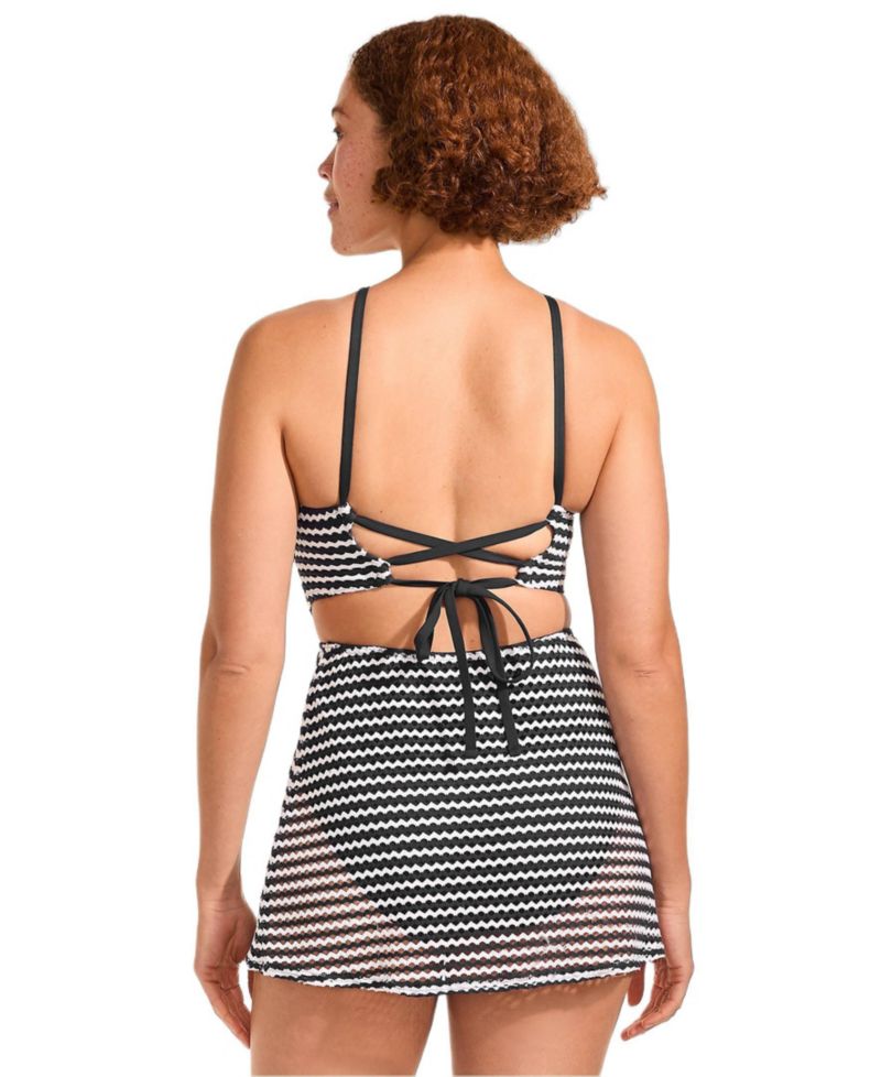 Women's Crochet Monokini Swim Dress Swimsuit