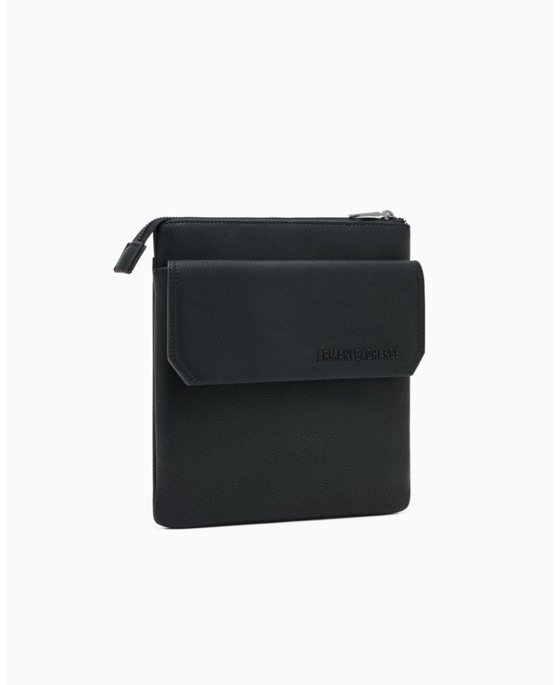 Men's Faux-Leather Crossbody Bag