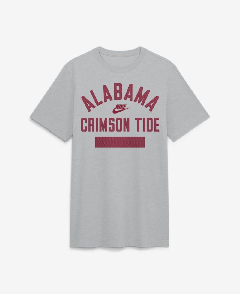 Men's Heather Gray Alabama Crimson Tide Arch Wordmark Legacy Tri-Blend T-Shirt