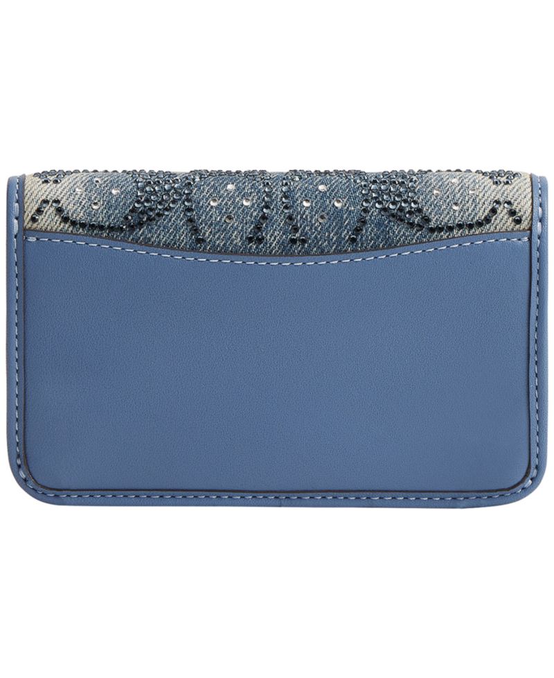 Essential Crystal Denim Signature Slim Card Case