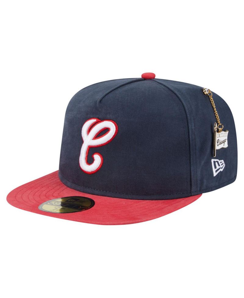 Men's Navy Chicago White Sox Championship Side Flag A-Frame 59FIFTY Fitted Hat