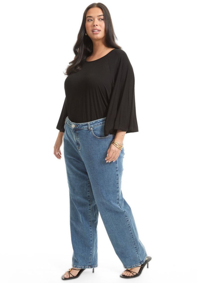 Women's June and Vie June Fit High-Rise Straight-Leg Stretch Jeans