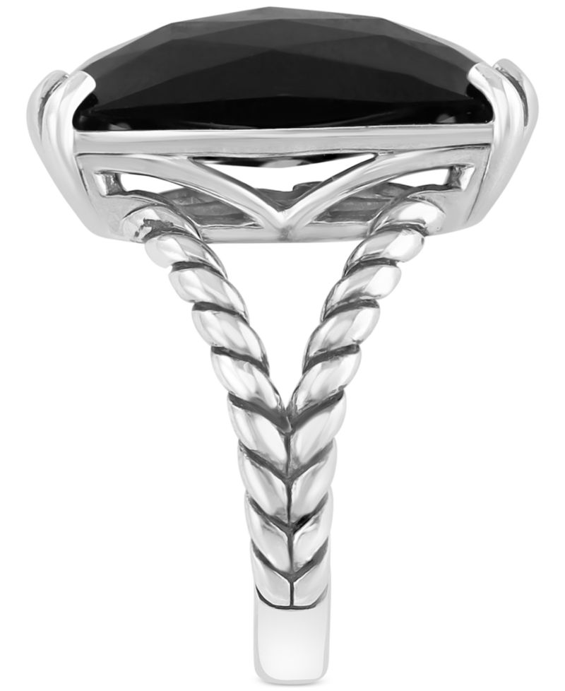 EFFY® Onyx Rope Statement Ring in Sterling Silver