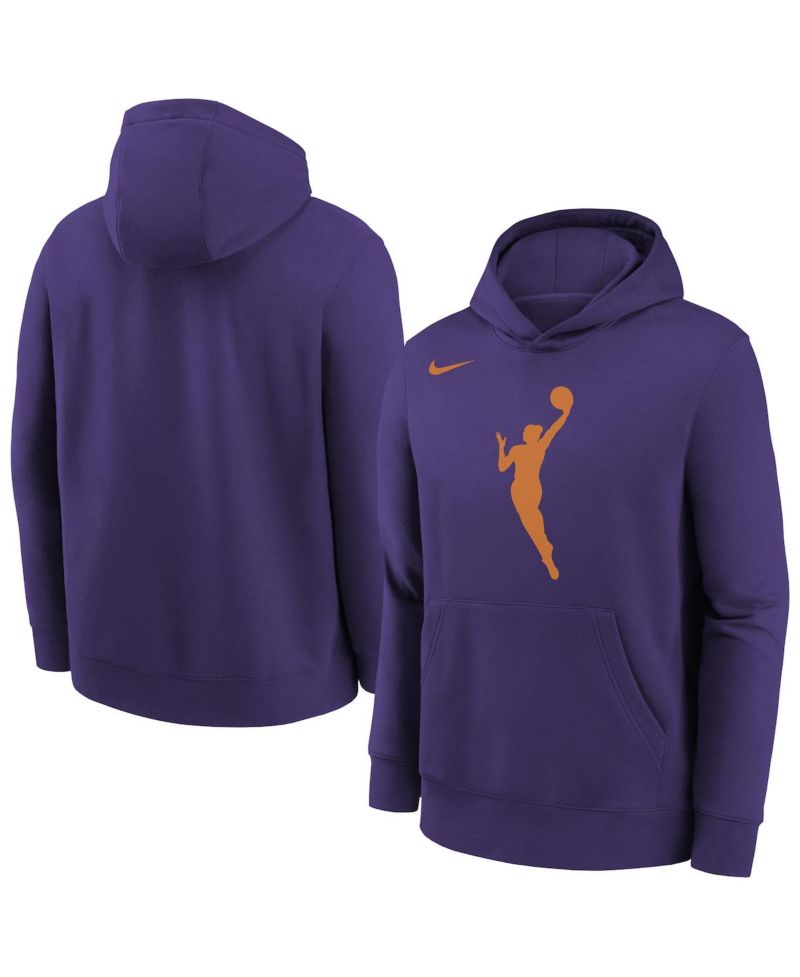 Big Boys and Girls Purple WNBA Logo Essential Team Pullover Hoodie