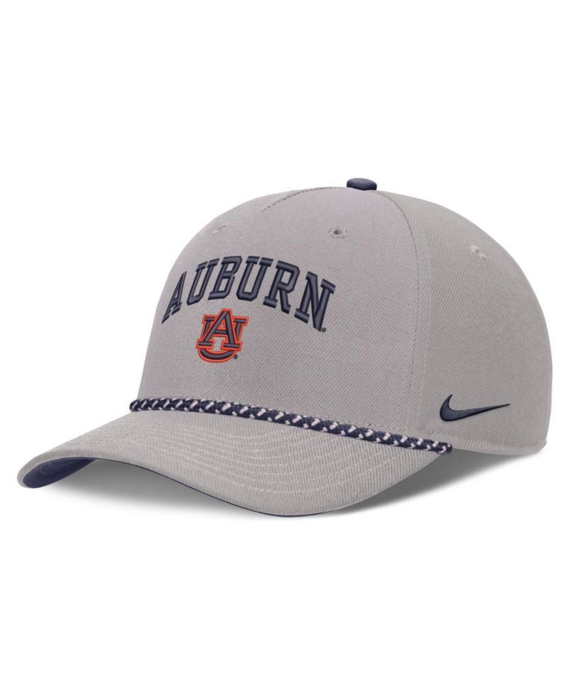 Men's and Women's Gray Auburn Tigers Primetime Rise Rope Adjustable Hat