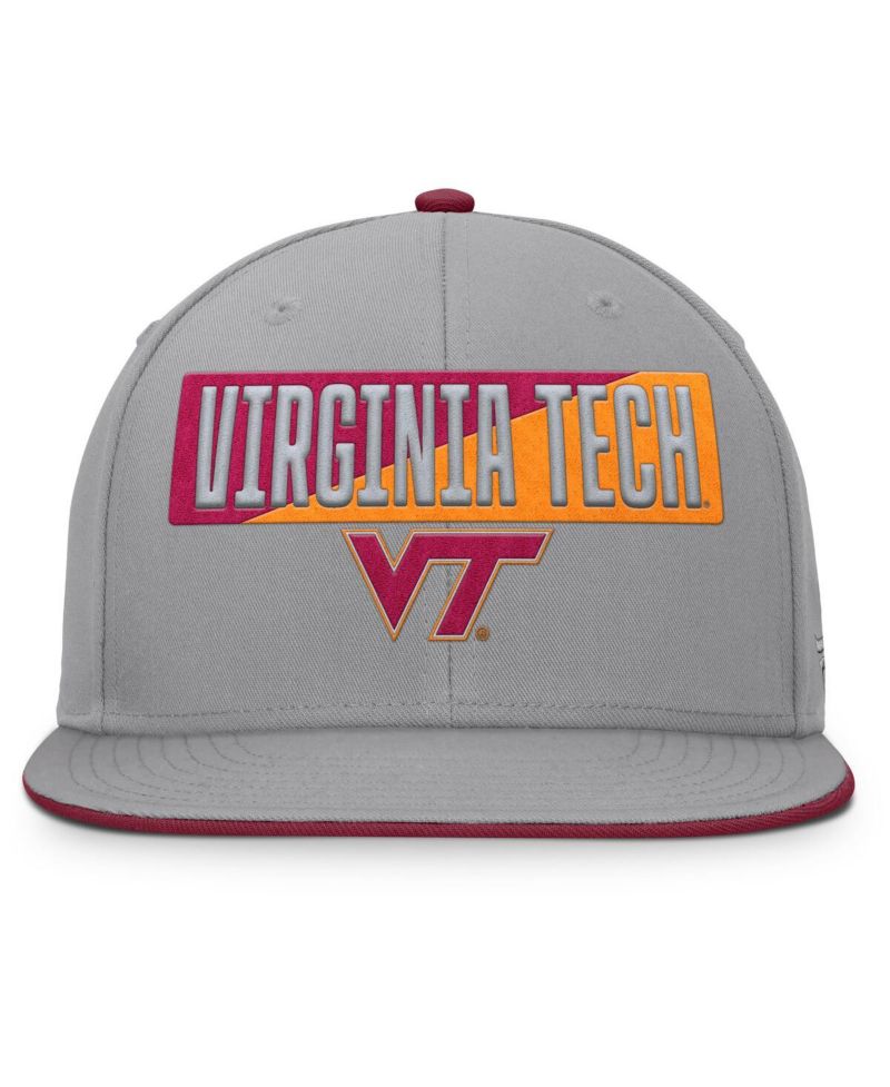 Men's Gray Virginia Tech Hokies Duo Snapback Hat