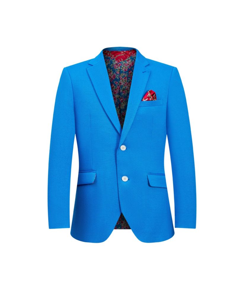 Boys Royal Blue Slim Fit Classic Blazer