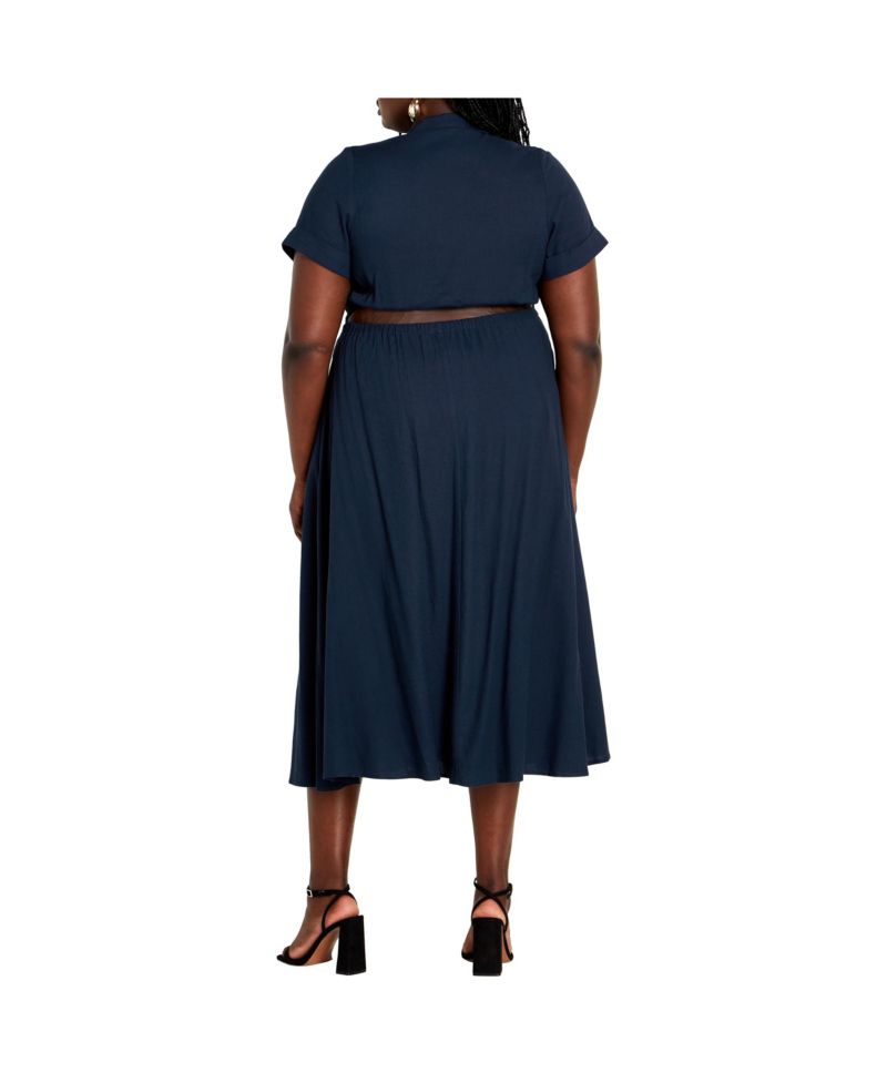 Women's Malia Collar Cut Out Shirt Dress