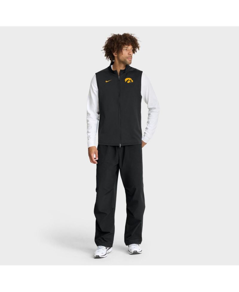 Men's Black Iowa Hawkeyes Primetime Victory Performance Full-Zip Vest