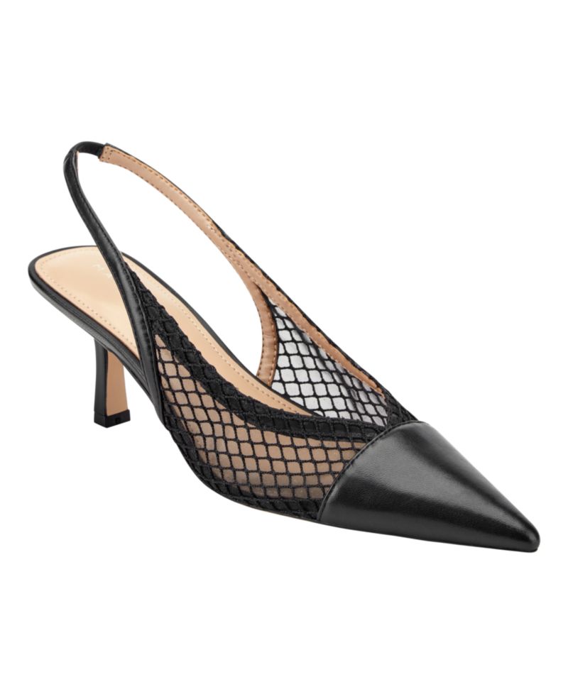 Women's Gipsi Mesh Slingback Kitten Heel Pumps