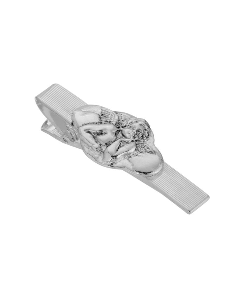 Silver-Tone Angel Tie Bar Clip