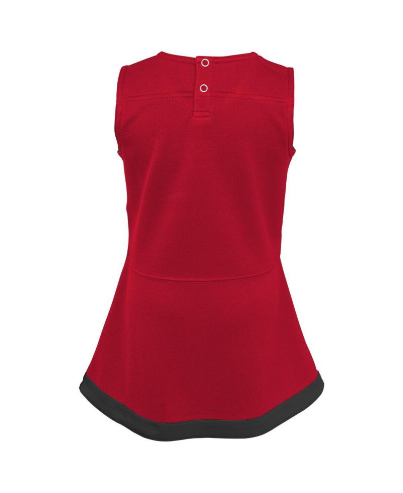 Big Girls Scarlet Nebraska Huskers Cheer Captain Jumper Dress
