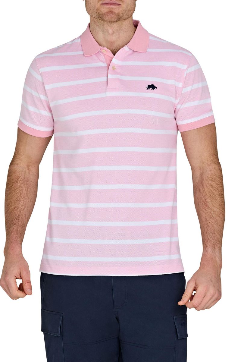 Men's Birdseye Stripe Pique Polo