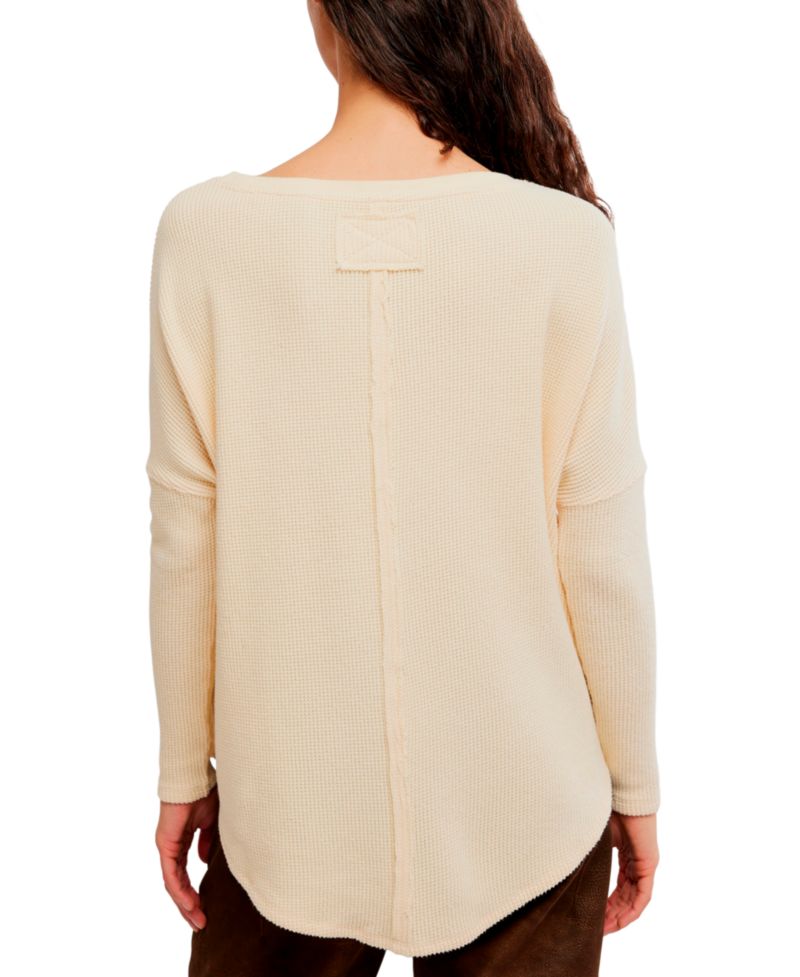 Women's Latte Blues Thermal Long-Sleeve Top