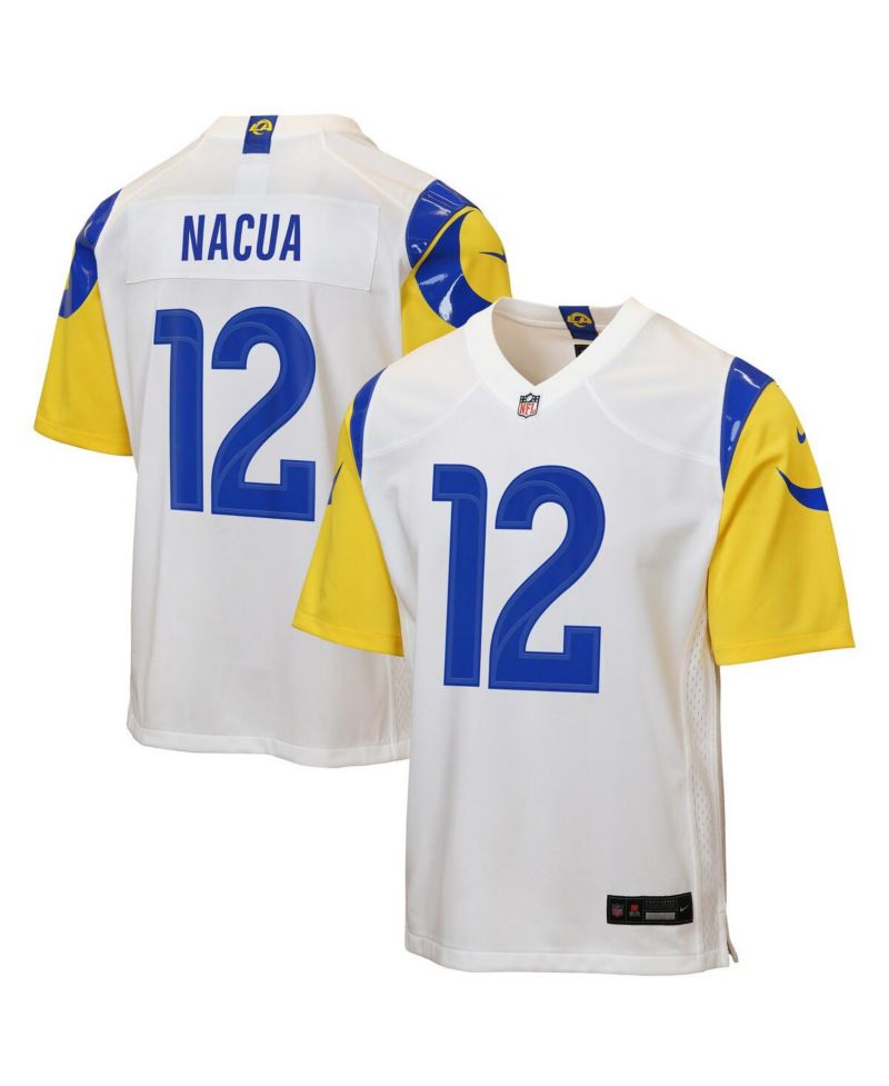 Big Boys and Girls Puka Nacua White Los Angeles Rams Game Jersey