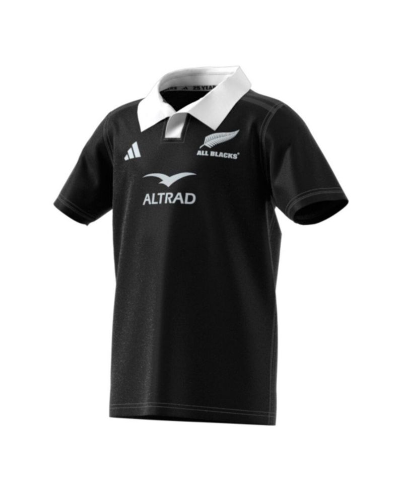 Big Boys and Girls Black New Zealand Rugby 2024/25 Home Replica Jersey