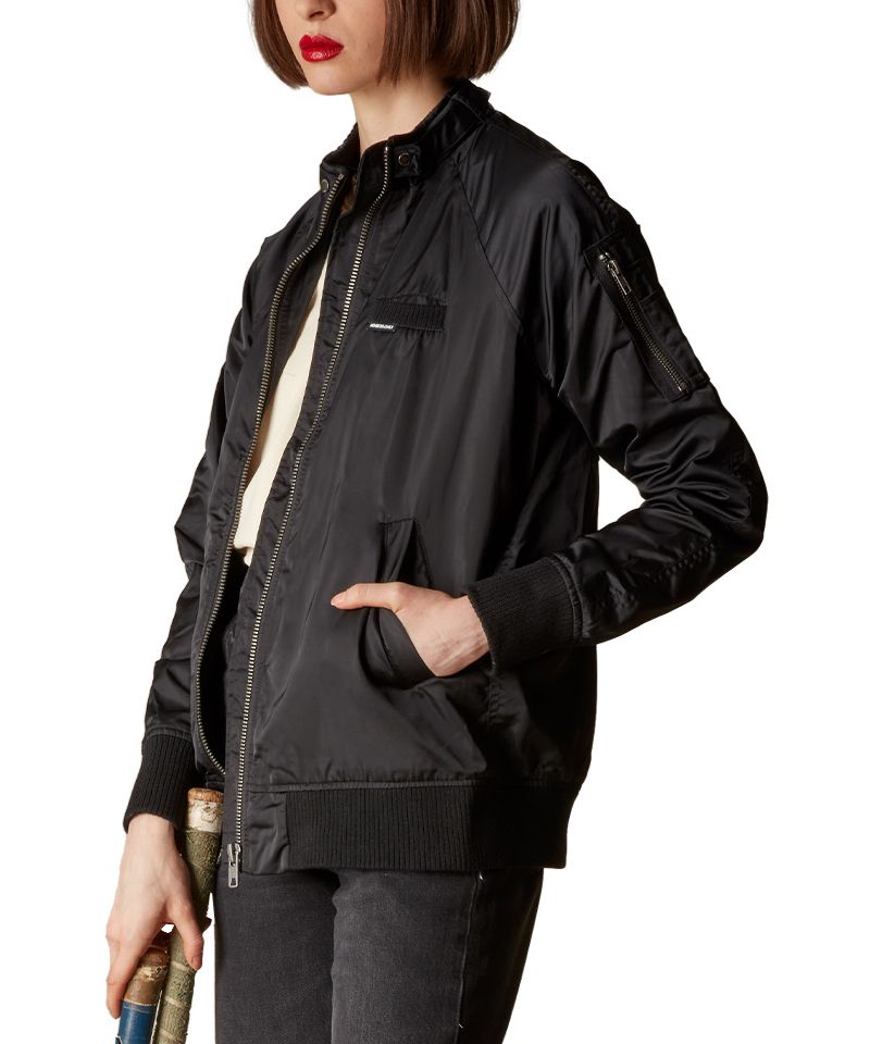 Women's Satin Bomber Jacket