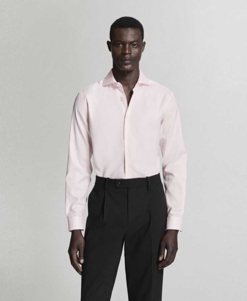 Men's Cotton Slim-Fit Suit Shirt