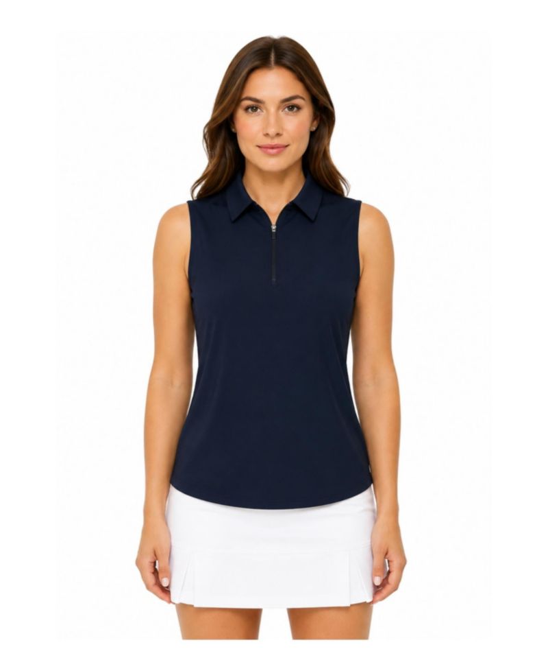 Women's Sleeveless Semi-Fitted Golf Polo