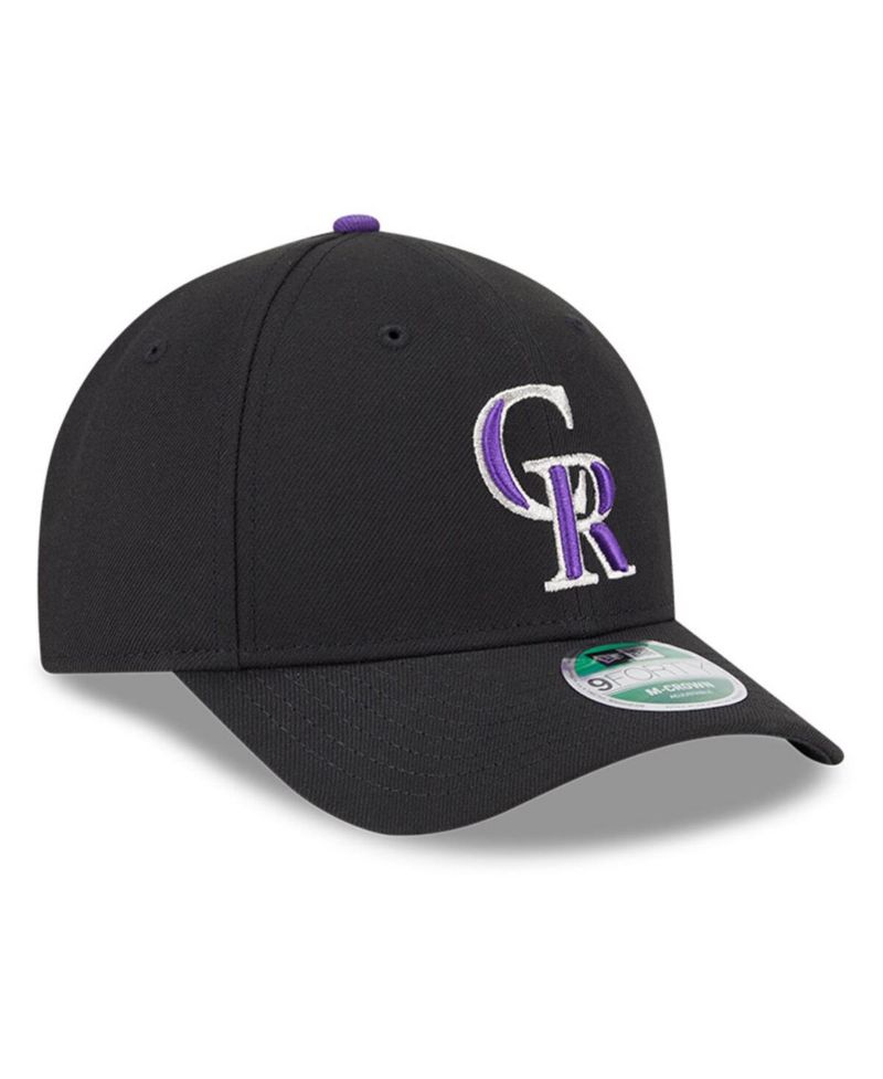 Men's Black Colorado Rockies Player Replica 9FORTY Adjustable Hat