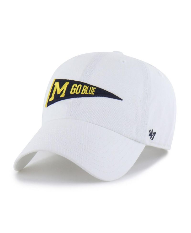 Men's White Michigan Wolverines Vault Clean Up Adjustable Hat