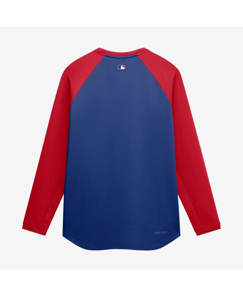 Men's Royal Philadelphia Phillies Authentic Collection Raglan Dri-FIT Sweatshirt