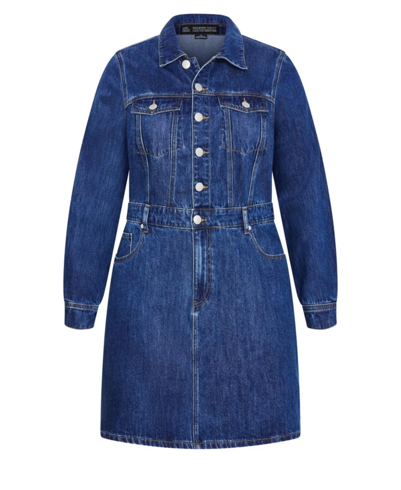 Plus Size Liora Denim Mini Dress