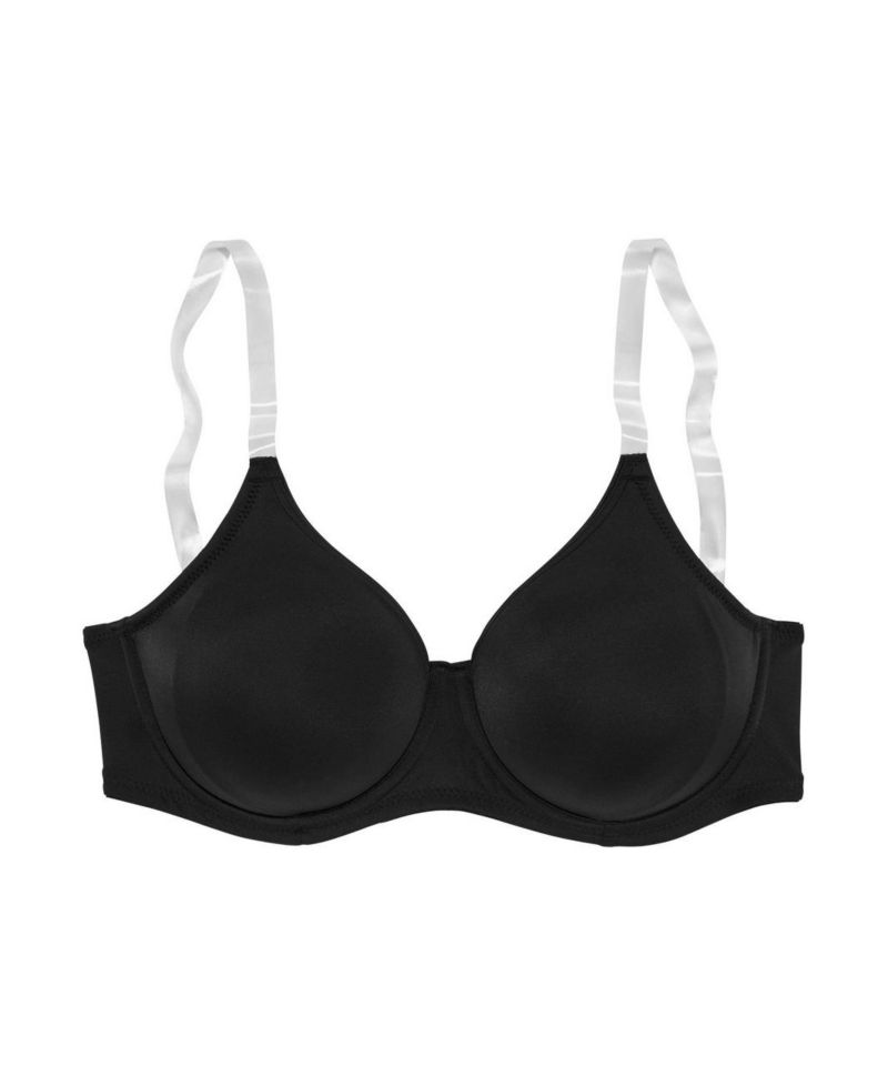 Women's Clear Strap Underwire Non-Padded T-Shirt Bra